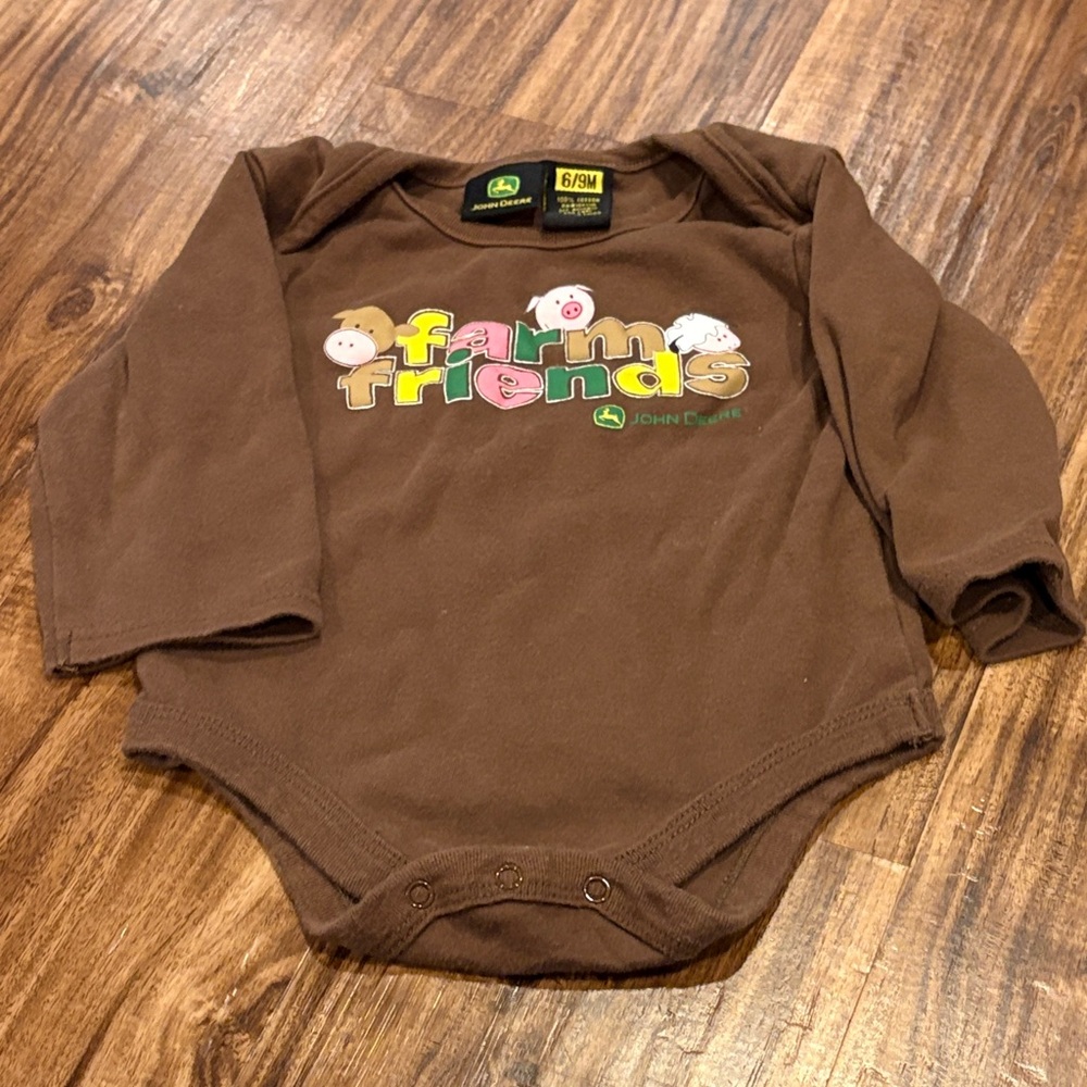 John Deere Kids Shirts & Tops Set - Green, White, Brown - Picture 9 of 15